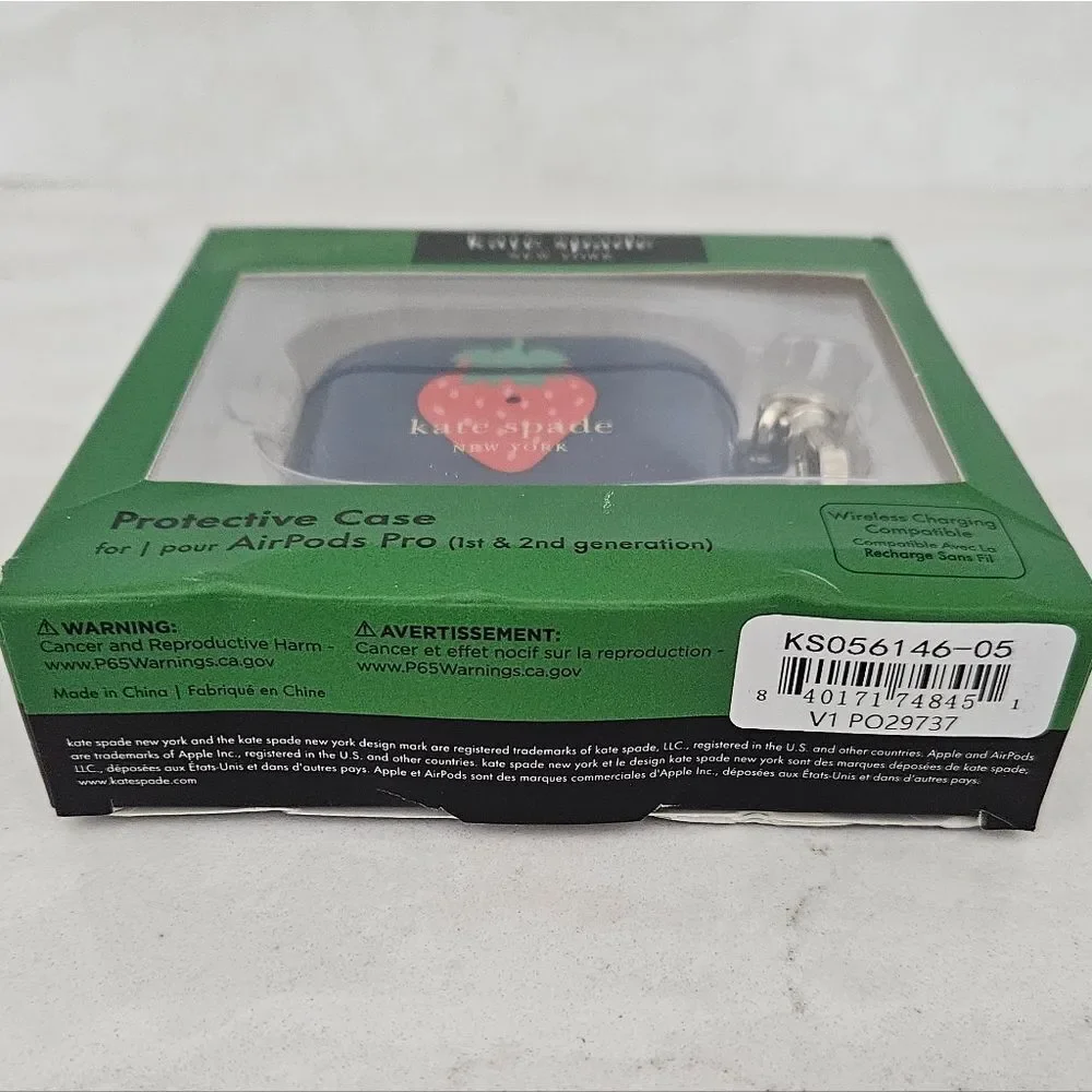Kate Spade Navy AirPods Pro Case with Strawberry Design